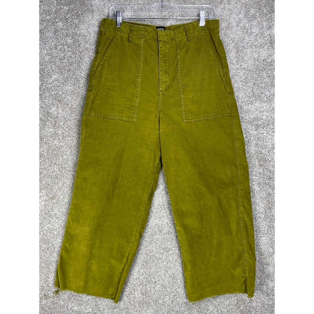BDG Urban Outfitters Wide Leg Corduroy Utility Pants Womens 12 Olive High Rise